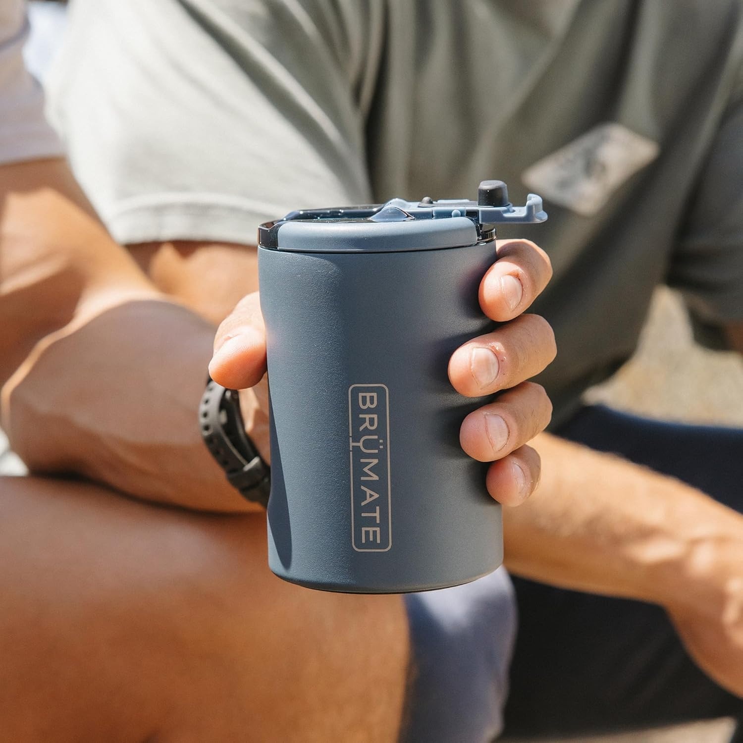 image:imageBrMate Hopsulator Duo 2in1 Can Cooler Insulated for Cans 100 Leak Proof Tumbler with Lid Can Insulated for Hard Seltzer Beer Soda and Energy DrinksJava