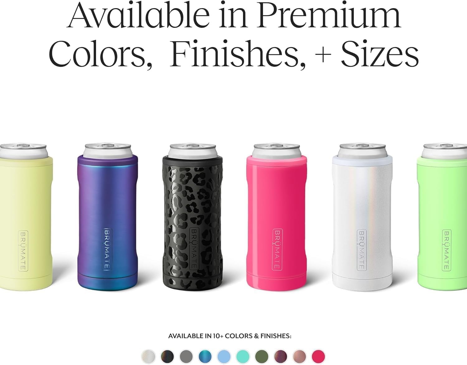 image:imageBrMate Hopsulator Slim Can Cooler Insulated for 12oz Slim Cans Skinny Can Insulated Stainless Steel Drink Holder for Hard Seltzer Beer Soda and Energy Drinks Black StainlessHoundstooth