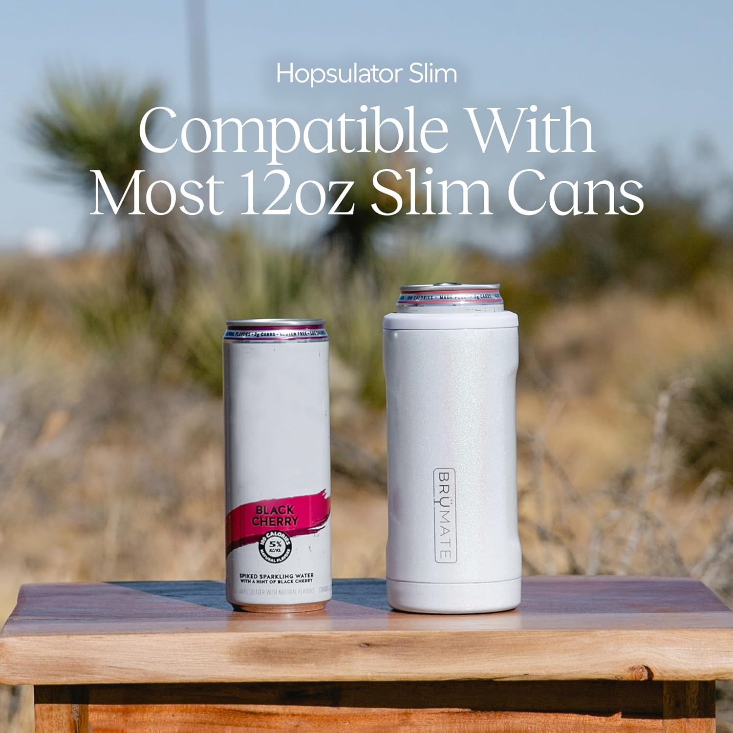 image:imageBrMate Hopsulator Slim Can Cooler Insulated for 12oz Slim Cans Skinny Can Insulated Stainless Steel Drink Holder for Hard Seltzer Beer Soda and Energy Drinks Black StainlessGlitter Mermaid