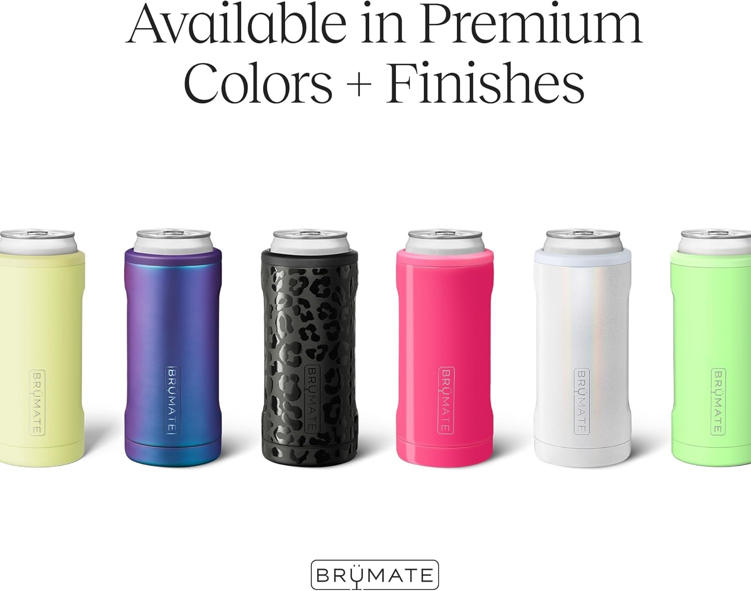 image:imageBrMate Hopsulator Slim Can Cooler Insulated for 12oz Slim Cans Skinny Can Insulated Stainless Steel Drink Holder for Hard Seltzer Beer Soda and Energy Drinks Black StainlessMatte Gray