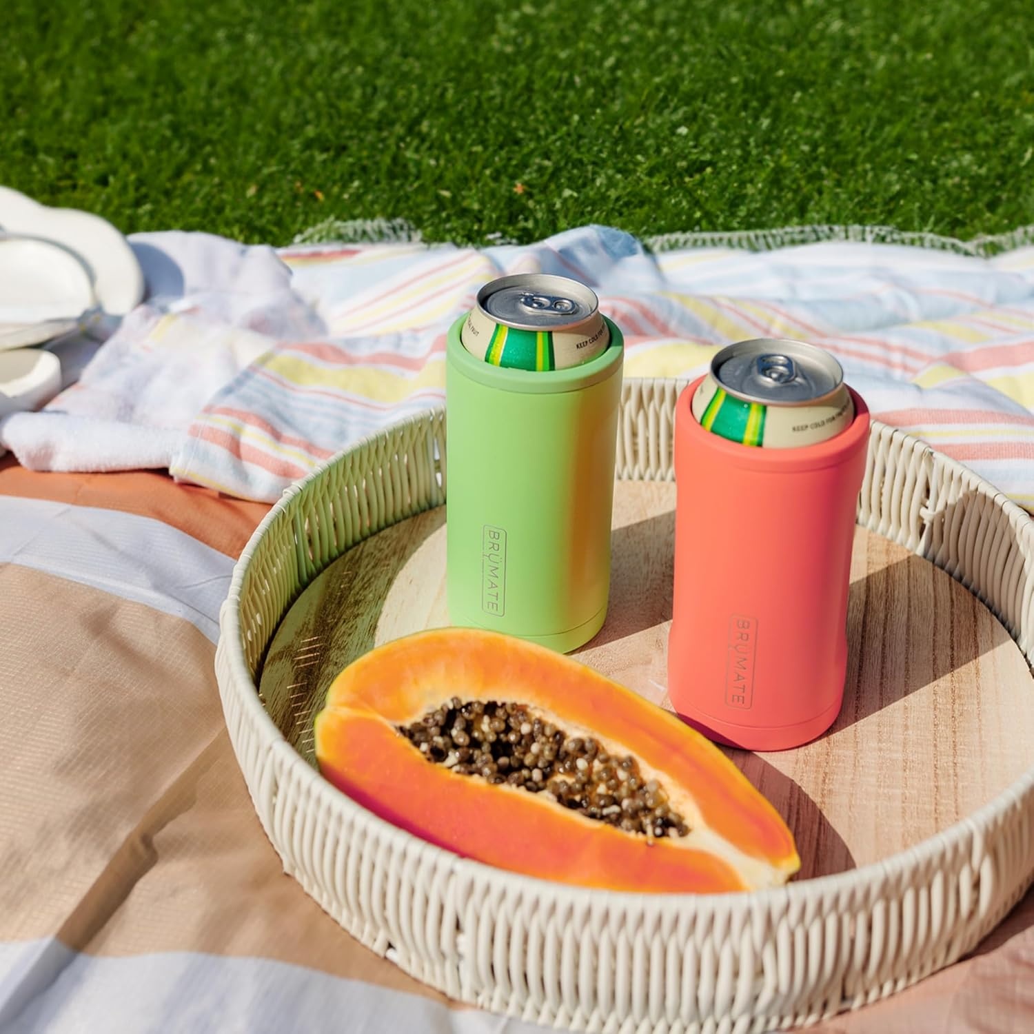 image:imageBrMate Hopsulator Trio 3in1 Insulated Can Cooler for 12oz 16oz Cans 100 Leak Proof Tumbler with Lid Insulated for Beer Soda and Energy DrinksLavenderV1