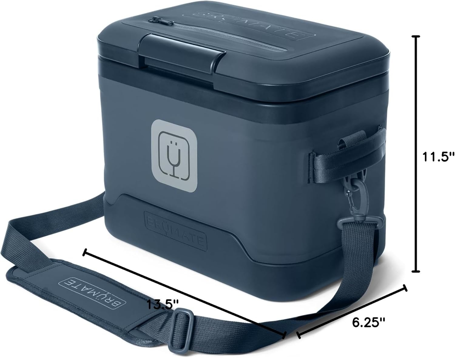 image:imageBrMate MagPack Insulated Soft Cooler Leakproof Zipperless Magnetic Seal 48 Hour Ice Retention 12 18 24 Can SizesNightfall Blue 12 Cans