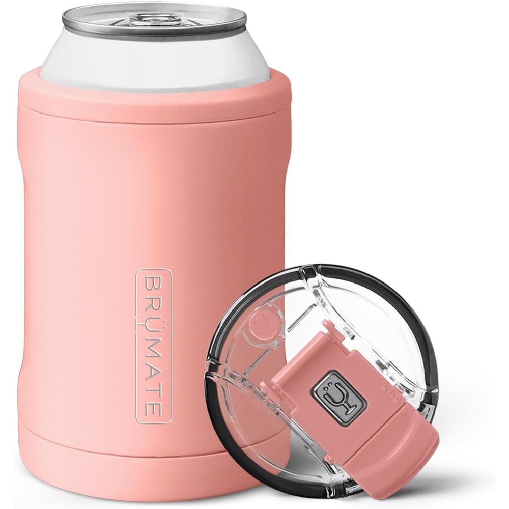 image:imageBrMate Hopsulator Duo 2in1 Can Cooler Insulated for Cans 100 Leak Proof Tumbler with Lid Can Insulated for Hard Seltzer Beer Soda and Energy DrinksGuava