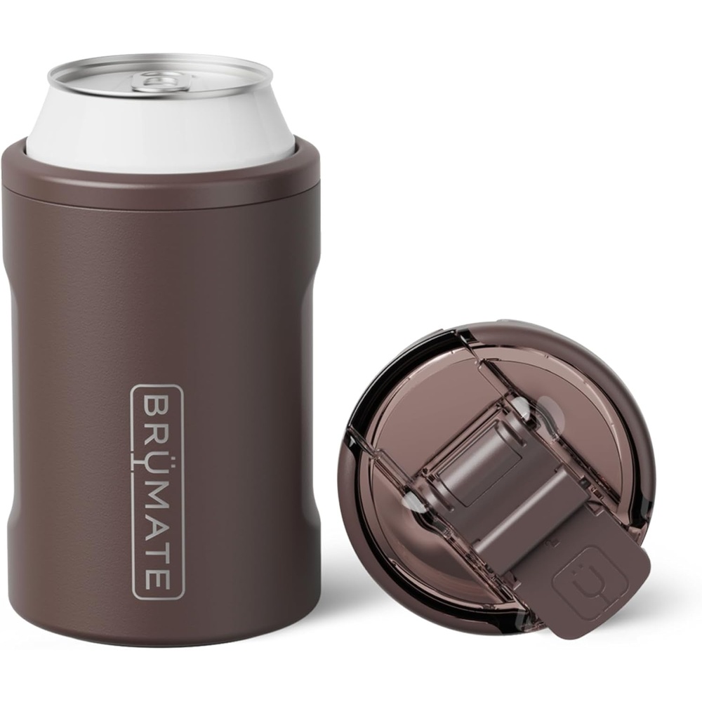 image:imageBrMate Hopsulator Duo 2in1 Can Cooler Insulated for Cans 100 Leak Proof Tumbler with Lid Can Insulated for Hard Seltzer Beer Soda and Energy DrinksJava