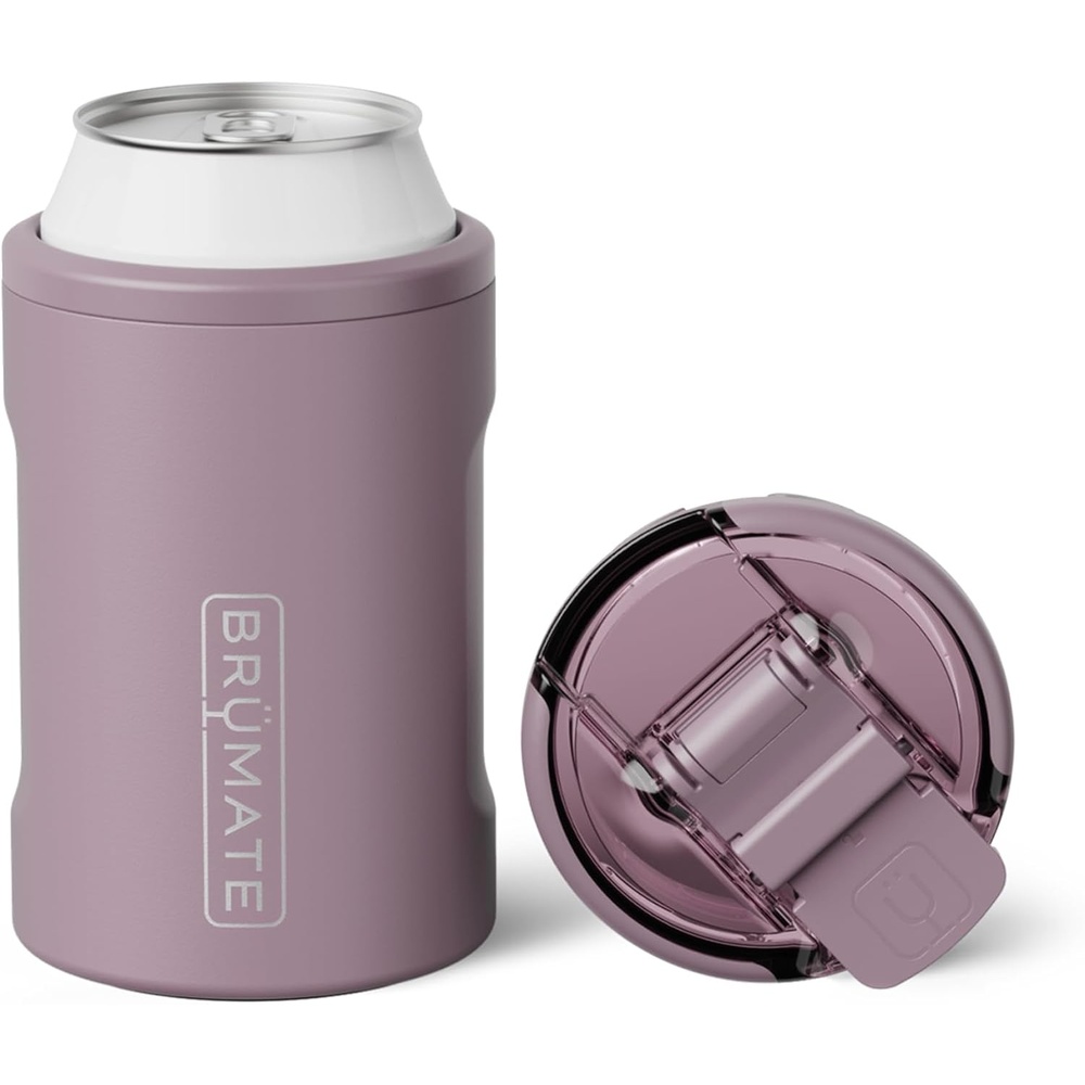 image:imageBrMate Hopsulator Duo 2in1 Can Cooler Insulated for Cans 100 Leak Proof Tumbler with Lid Can Insulated for Hard Seltzer Beer Soda and Energy DrinksLilac Dusk