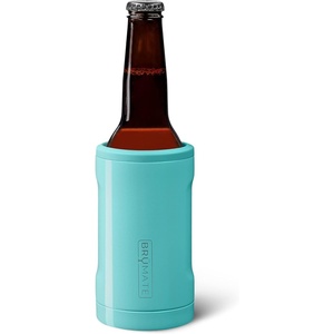 image:imageBrMate Hopsulator Bottl Insulated Bottle Cooler for Standard 12oz Glass Bottles  Glass Bottle Insulated Stainless Steel Drink Holder for Beer and Soda Matte GrayAqua