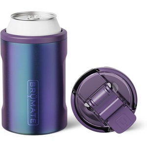 image:imageBrMate Hopsulator Duo 2in1 Can Cooler Insulated for Cans  100 Leak Proof Tumbler with Lid  Can Insulated for Hard Seltzer Beer Soda and Energy DrinksDark Aura