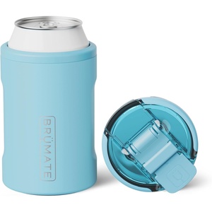 image:imageBrMate Hopsulator Duo 2in1 Can Cooler Insulated for Cans  100 Leak Proof Tumbler with Lid  Can Insulated for Hard Seltzer Beer Soda and Energy DrinksGlacier