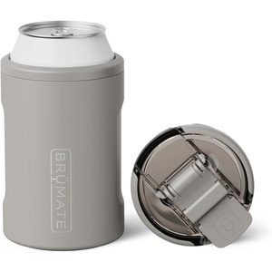 image:imageBrMate Hopsulator Duo 2in1 Can Cooler Insulated for Cans  100 Leak Proof Tumbler with Lid  Can Insulated for Hard Seltzer Beer Soda and Energy DrinksMocha