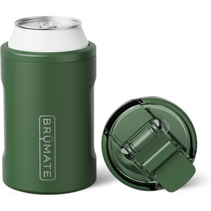 image:imageBrMate Hopsulator Duo 2in1 Can Cooler Insulated for Cans  100 Leak Proof Tumbler with Lid  Can Insulated for Hard Seltzer Beer Soda and Energy DrinksOD Green