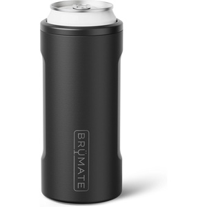 image:imageBrMate Hopsulator Slim Can Cooler Insulated for 12oz Slim Cans  Skinny Can Insulated Stainless Steel Drink Holder for Hard Seltzer Beer Soda and Energy Drinks Black StainlessMatte Black