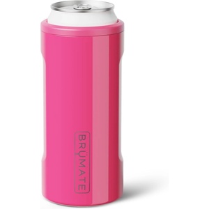 image:imageBrMate Hopsulator Slim Can Cooler Insulated for 12oz Slim Cans  Skinny Can Insulated Stainless Steel Drink Holder for Hard Seltzer Beer Soda and Energy Drinks Black StainlessNeon Pink