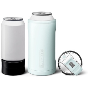 image:imageBrMate Hopsulator Trio 3in1 Insulated Can Cooler for 12oz  16oz Cans  100 Leak Proof Tumbler with Lid  Insulated for Beer Soda and Energy DrinksBlue AgaveV1