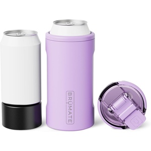image:imageBrMate Hopsulator Trio 3in1 Insulated Can Cooler for 12oz  16oz Cans  100 Leak Proof Tumbler with Lid  Insulated for Beer Soda and Energy DrinksLavender