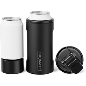 image:imageBrMate Hopsulator Trio 3in1 Insulated Can Cooler for 12oz  16oz Cans  100 Leak Proof Tumbler with Lid  Insulated for Beer Soda and Energy DrinksMatte Black