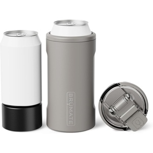 image:imageBrMate Hopsulator Trio 3in1 Insulated Can Cooler for 12oz  16oz Cans  100 Leak Proof Tumbler with Lid  Insulated for Beer Soda and Energy DrinksMocha