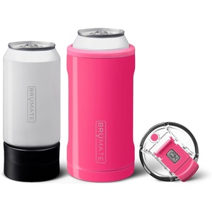 image:imageBrMate Hopsulator Trio 3in1 Insulated Can Cooler for 12oz  16oz Cans  100 Leak Proof Tumbler with Lid  Insulated for Beer Soda and Energy DrinksNeon PinkV1