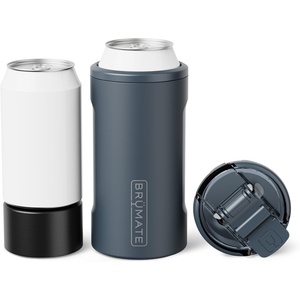 image:imageBrMate Hopsulator Trio 3in1 Insulated Can Cooler for 12oz  16oz Cans  100 Leak Proof Tumbler with Lid  Insulated for Beer Soda and Energy DrinksNightfall Blue