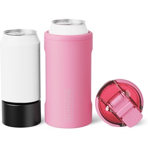 image:imageBrMate Hopsulator Trio 3in1 Insulated Can Cooler for 12oz  16oz Cans  100 Leak Proof Tumbler with Lid  Insulated for Beer Soda and Energy DrinksPrimrose