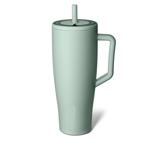 image:imageBrMate Era 30 oz Tumbler with Handle amp Straw 100 Leakproof Insulated Water Bottle Tumbler with Lid amp Flexible SoftSip Straw Made of Stainless Steel Cup Holder Friendly 30oz CuraaoSage