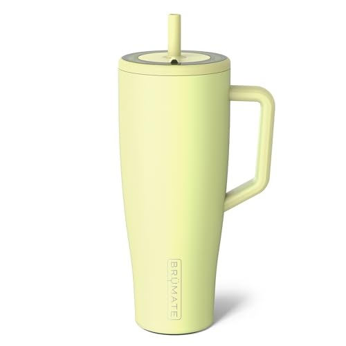 image:imageBrMate Era 30 oz Tumbler with Handle amp Straw 100 Leakproof Insulated Water Bottle Tumbler with Lid amp Flexible SoftSip Straw Made of Stainless Steel Cup Holder Friendly 30oz CuraaoPrickly Pear
