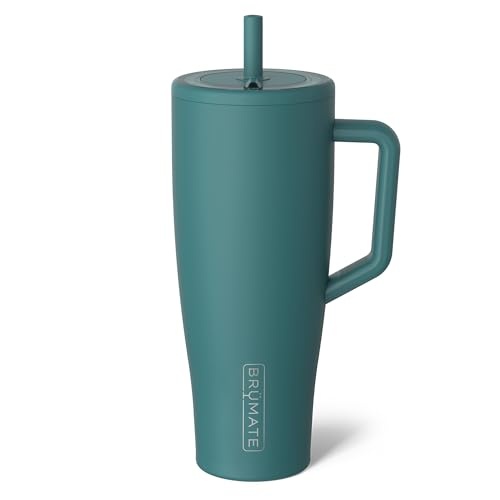 image:imageBrMate Era 30 oz Tumbler with Handle amp Straw 100 Leakproof Insulated Water Bottle Tumbler with Lid amp Flexible SoftSip Straw Made of Stainless Steel Cup Holder Friendly 30oz CuraaoJuniper