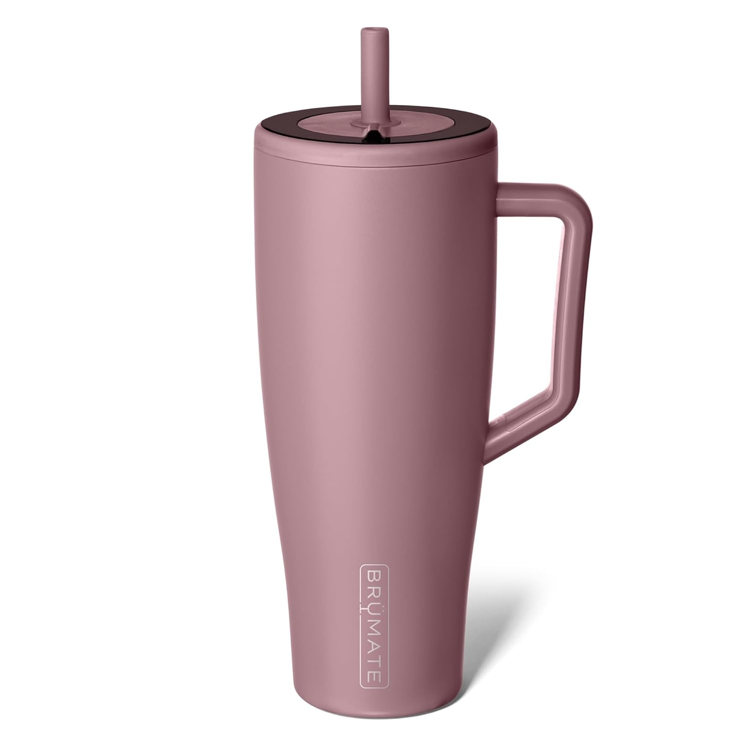 image:imageBrMate Era 30 oz Tumbler with Handle amp Straw 100 Leakproof Insulated Water Bottle Tumbler with Lid amp Flexible SoftSip Straw Made of Stainless Steel Cup Holder Friendly 30oz CuraaoRose Taupe