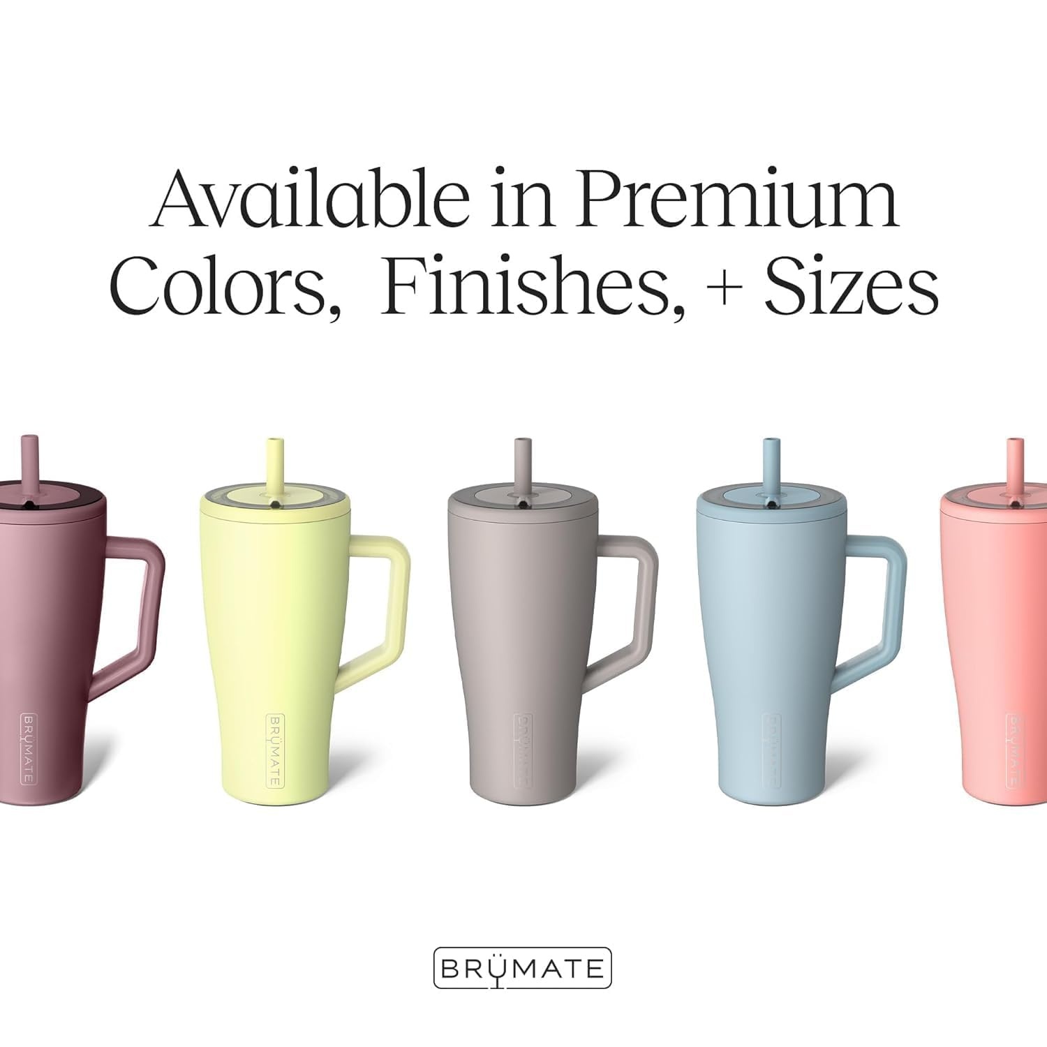 image:imageBrMate Era 30 oz Tumbler with Handle amp Straw 100 Leakproof Insulated Water Bottle Tumbler with Lid amp Flexible SoftSip Straw Made of Stainless Steel Cup Holder Friendly 30oz CuraaoClementine