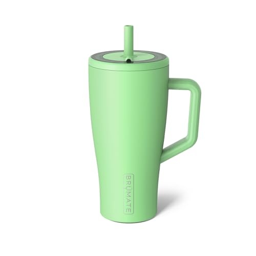image:imageBrMate Era 30 oz Tumbler with Handle amp Straw 100 Leakproof Insulated Water Bottle Tumbler with Lid amp Flexible SoftSip Straw Made of Stainless Steel Cup Holder Friendly 30oz CuraaoKiwi