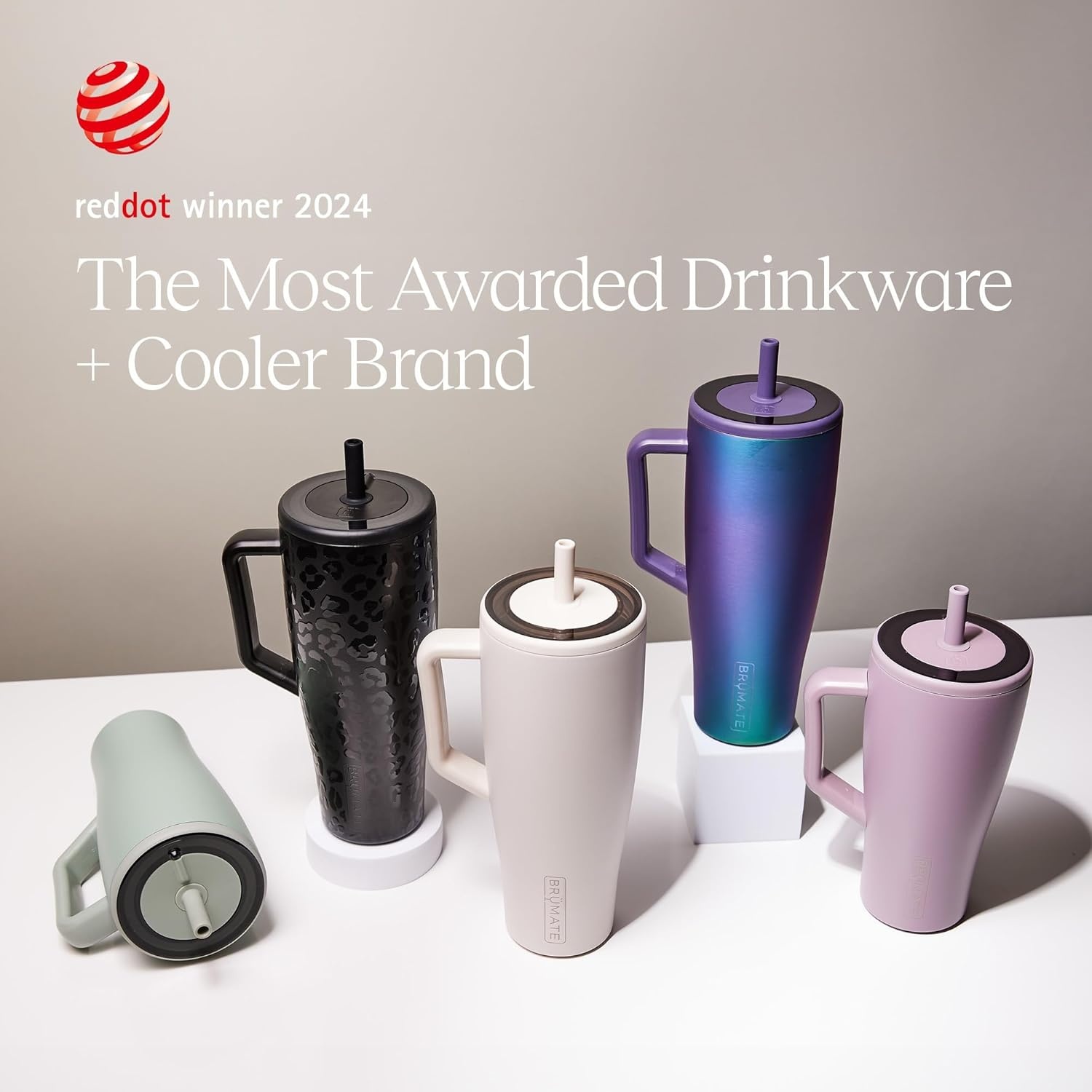 image:imageBrMate Era 30 oz Tumbler with Handle amp Straw 100 Leakproof Insulated Water Bottle Tumbler with Lid amp Flexible SoftSip Straw Made of Stainless Steel Cup Holder Friendly 30oz CuraaoVibe Check