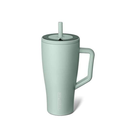 image:imageBrMate Era 30 oz Tumbler with Handle amp Straw 100 Leakproof Insulated Water Bottle Tumbler with Lid amp Flexible SoftSip Straw Made of Stainless Steel Cup Holder Friendly 30oz CuraaoSage