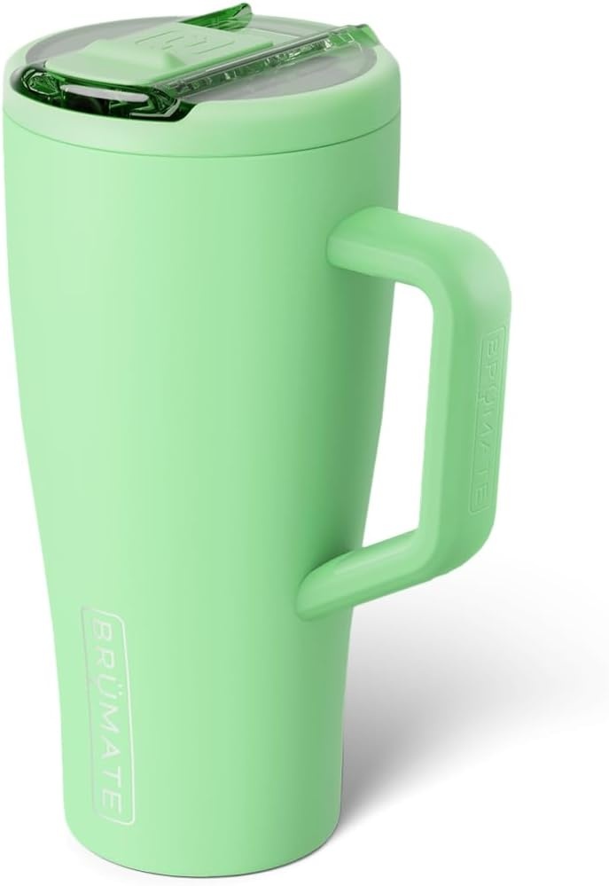 image:imageBrMate Era Flip 40oz Tumbler with 100 Leakproof Covered Straw Lid Hygienic Covered Straw Insulated Stainless Steel Water Bottle with Handle Cup Holder Friendly BPAFree Lilac DuskKiwi