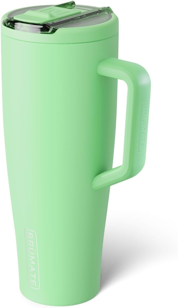 image:imageBrMate Era Flip 40oz Tumbler with 100 Leakproof Covered Straw Lid Hygienic Covered Straw Insulated Stainless Steel Water Bottle with Handle Cup Holder Friendly BPAFree Lilac DuskKiwi