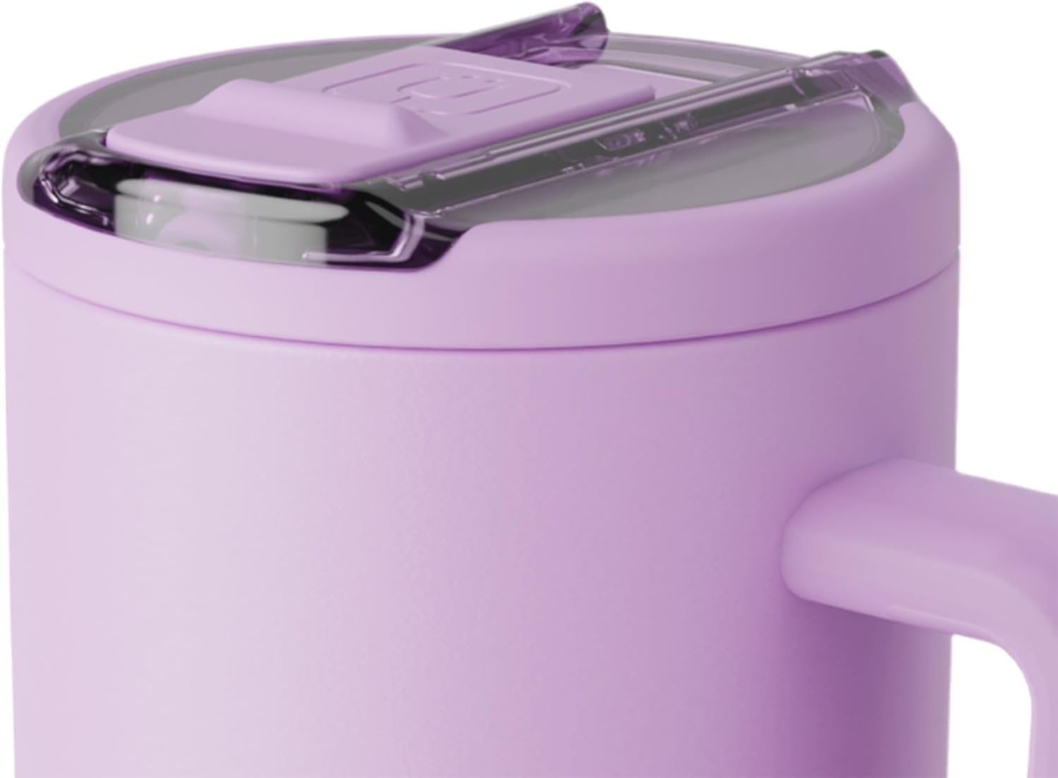 image:imageBrMate Era Flip 40oz Tumbler with 100 Leakproof Covered Straw Lid Hygienic Covered Straw Insulated Stainless Steel Water Bottle with Handle Cup Holder Friendly BPAFree Lilac DuskLavender