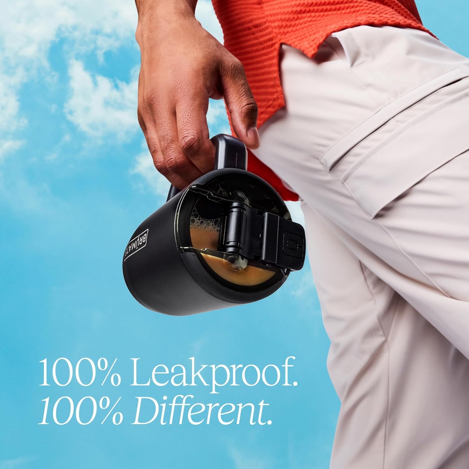 image:imageBrMate Mv 15oz 100 Leak Proof Insulated Coffee Mug with Handle amp Lid Stainless Steel Coffee Travel Mug Double Walled Coffee Cup Nightfall BlueEclipse