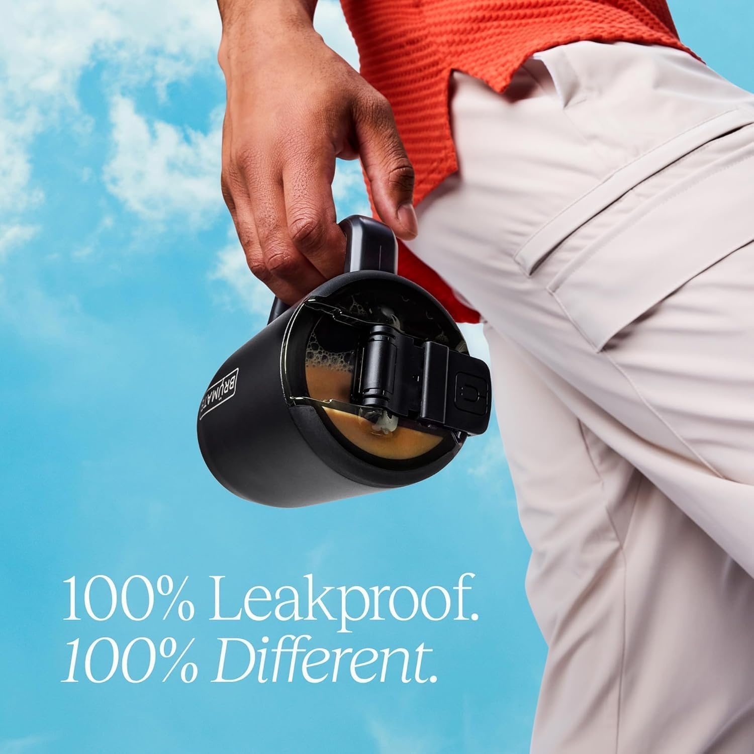 image:imageBrMate Mv 15oz 100 Leak Proof Insulated Coffee Mug with Handle amp Lid Stainless Steel Coffee Travel Mug Double Walled Coffee Cup Nightfall BlueJava