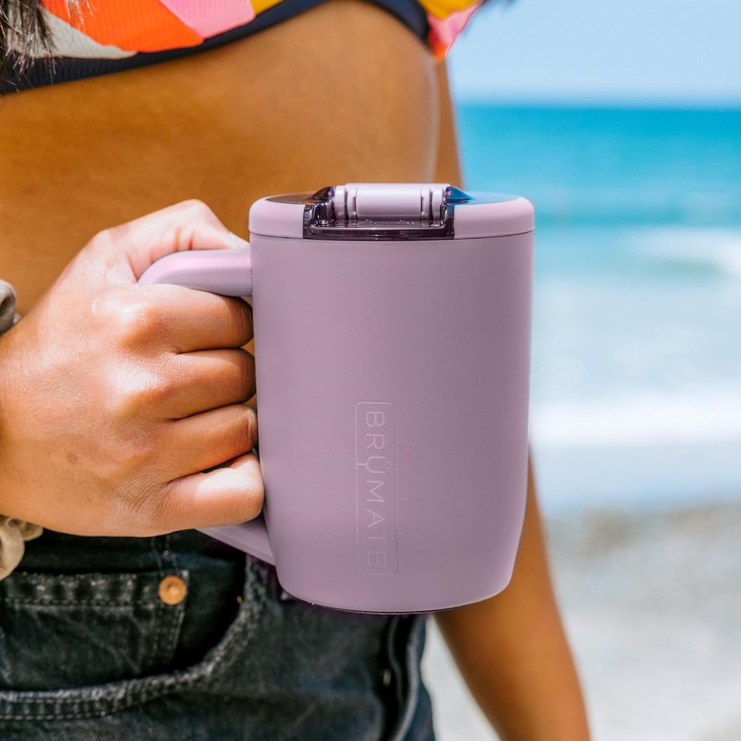image:imageBrMate Mv 15oz 100 Leak Proof Insulated Coffee Mug with Handle amp Lid Stainless Steel Coffee Travel Mug Double Walled Coffee Cup Nightfall BlueKiwi