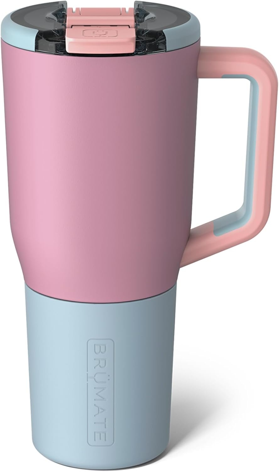 image:imageBrMate Mv 25oz 100 Leak Proof Insulated Coffee Mug with Handle amp Lid Stainless Steel Coffee Travel Mug Double Walled Coffee Cup Navy Polka DotsEclipse