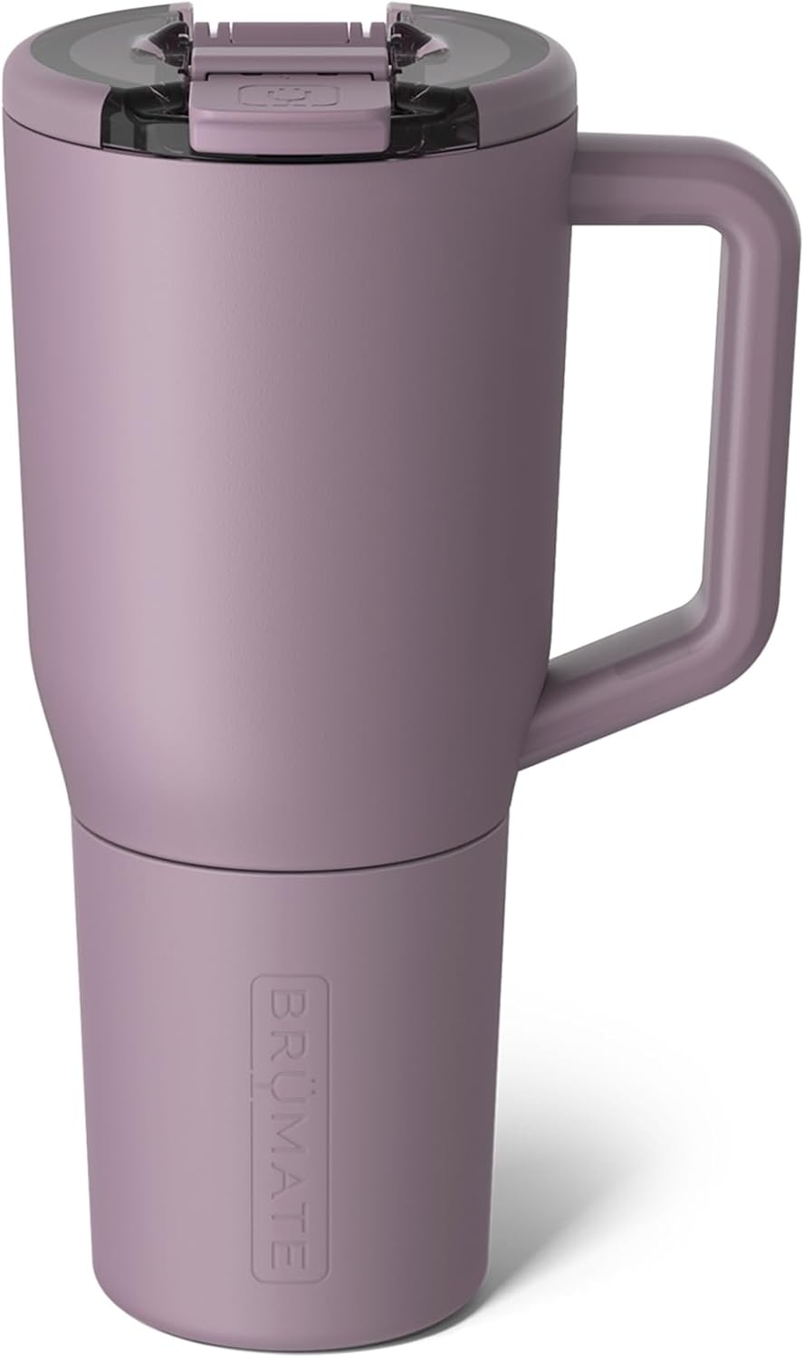 image:imageBrMate Mv 25oz 100 Leak Proof Insulated Coffee Mug with Handle amp Lid Stainless Steel Coffee Travel Mug Double Walled Coffee Cup Navy Polka DotsLilac Dusk