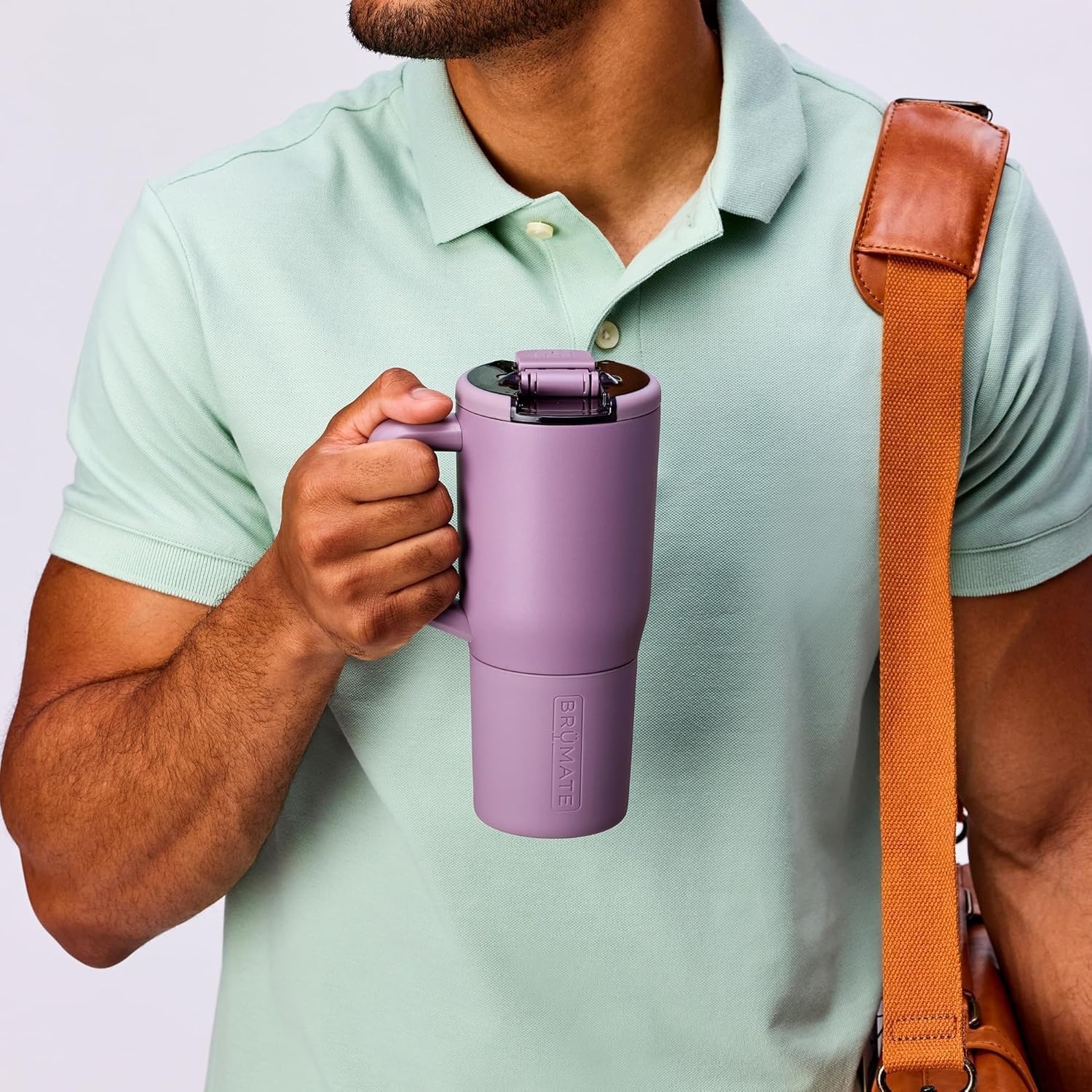 image:imageBrMate Mv 25oz 100 Leak Proof Insulated Coffee Mug with Handle amp Lid Stainless Steel Coffee Travel Mug Double Walled Coffee Cup Navy Polka DotsPrimrose