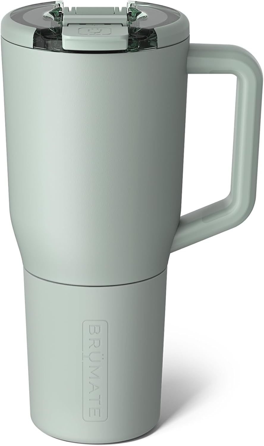 image:imageBrMate Mv 25oz 100 Leak Proof Insulated Coffee Mug with Handle amp Lid Stainless Steel Coffee Travel Mug Double Walled Coffee Cup Navy Polka DotsSage