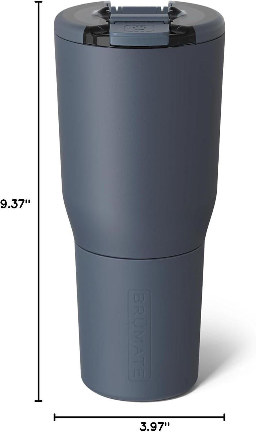 image:imageBrMate Nav 35oz 100 Leak Proof Insulated Travel Tumbler with Magnetic BevLock Lid Double Wall CupHolder Friendly Stainless Steel Mug Dark AuraNightfall Blue