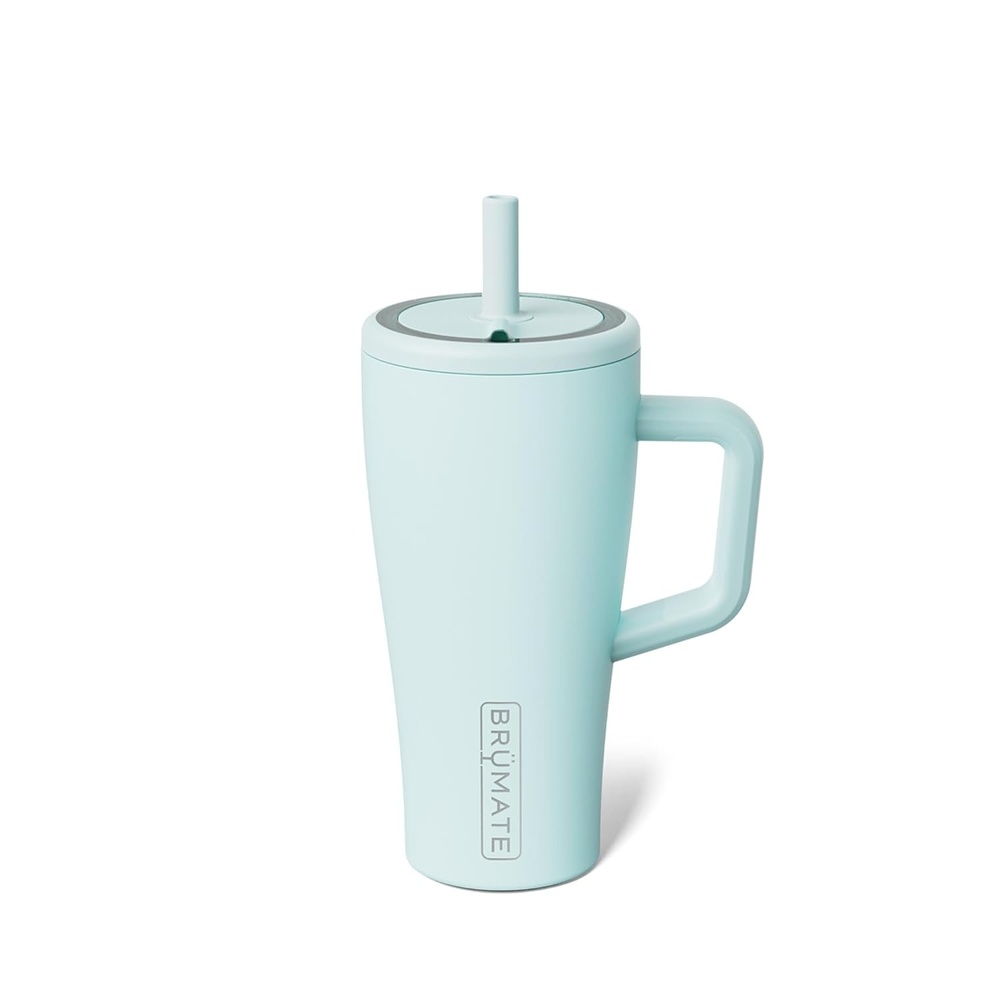 image:imageBrMate Era 30 oz Tumbler with Handle amp Straw 100 Leakproof Insulated Water Bottle Tumbler with Lid amp Flexible SoftSip Straw Made of Stainless Steel Cup Holder Friendly 30oz CuraaoBlue Agave