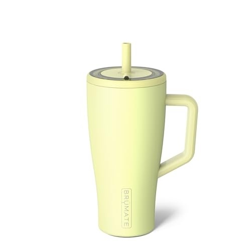 image:imageBrMate Era 30 oz Tumbler with Handle amp Straw 100 Leakproof Insulated Water Bottle Tumbler with Lid amp Flexible SoftSip Straw Made of Stainless Steel Cup Holder Friendly 30oz CuraaoPrickly Pear