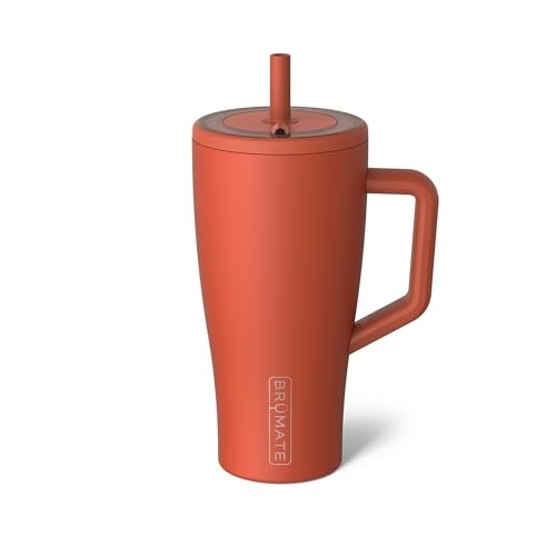 image:imageBrMate Era 30 oz Tumbler with Handle amp Straw 100 Leakproof Insulated Water Bottle Tumbler with Lid amp Flexible SoftSip Straw Made of Stainless Steel Cup Holder Friendly 30oz CuraaoCedar