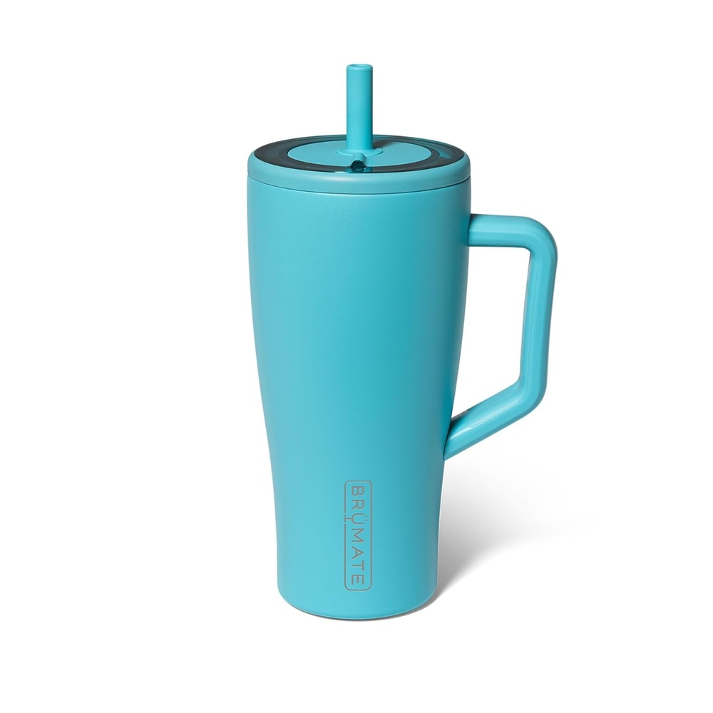 image:imageBrMate Era 30 oz Tumbler with Handle amp Straw 100 Leakproof Insulated Water Bottle Tumbler with Lid amp Flexible SoftSip Straw Made of Stainless Steel Cup Holder Friendly 30oz CuraaoCuraao