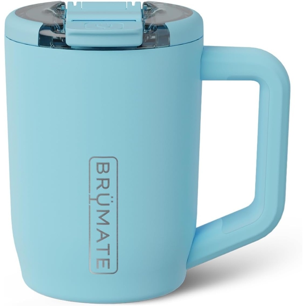 image:imageBrMate Mv 15oz 100 Leak Proof Insulated Coffee Mug with Handle amp Lid Stainless Steel Coffee Travel Mug Double Walled Coffee Cup Nightfall BlueGlacier