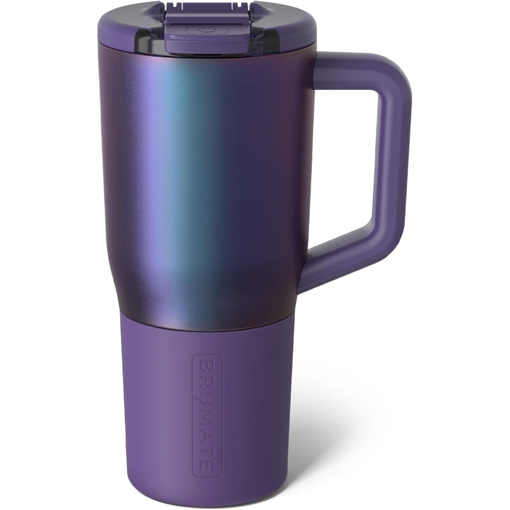 image:imageBrMate Mv 25oz 100 Leak Proof Insulated Coffee Mug with Handle amp Lid Stainless Steel Coffee Travel Mug Double Walled Coffee Cup Navy Polka DotsDark Aura