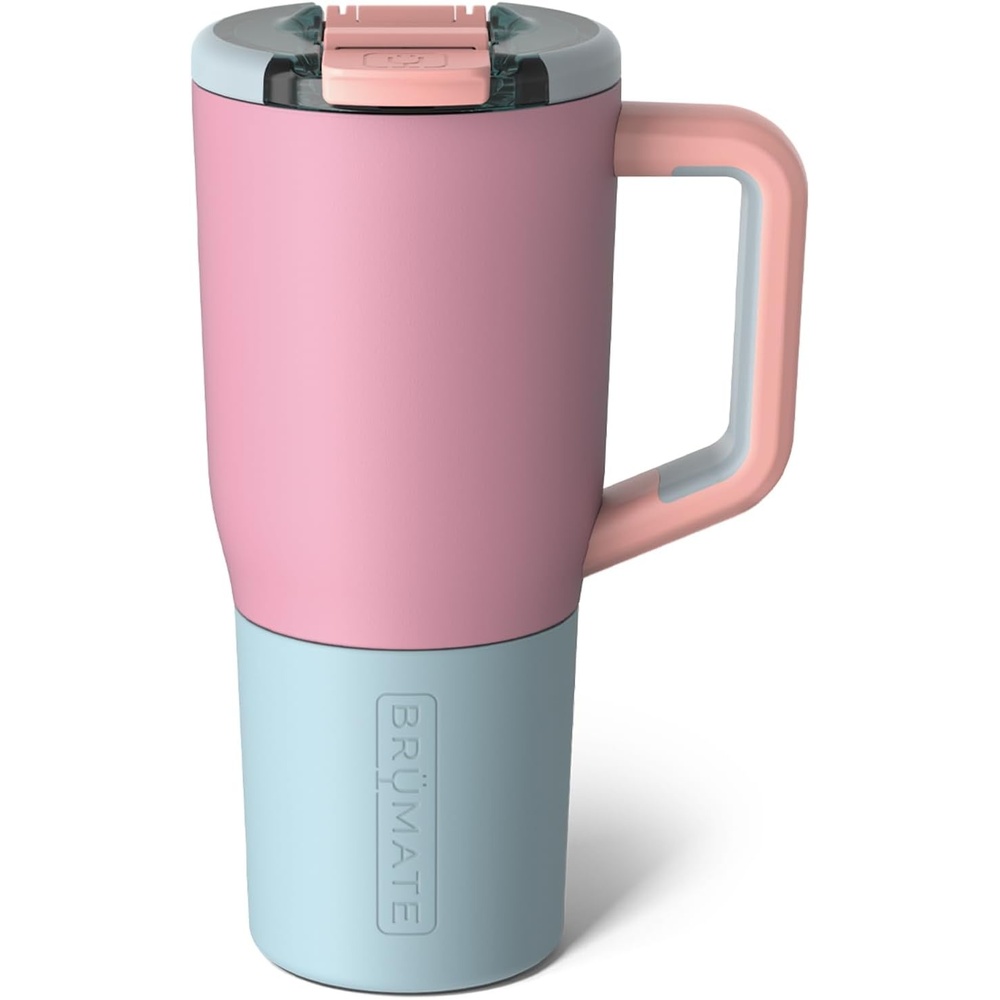 image:imageBrMate Mv 25oz 100 Leak Proof Insulated Coffee Mug with Handle amp Lid Stainless Steel Coffee Travel Mug Double Walled Coffee Cup Navy Polka DotsEclipse
