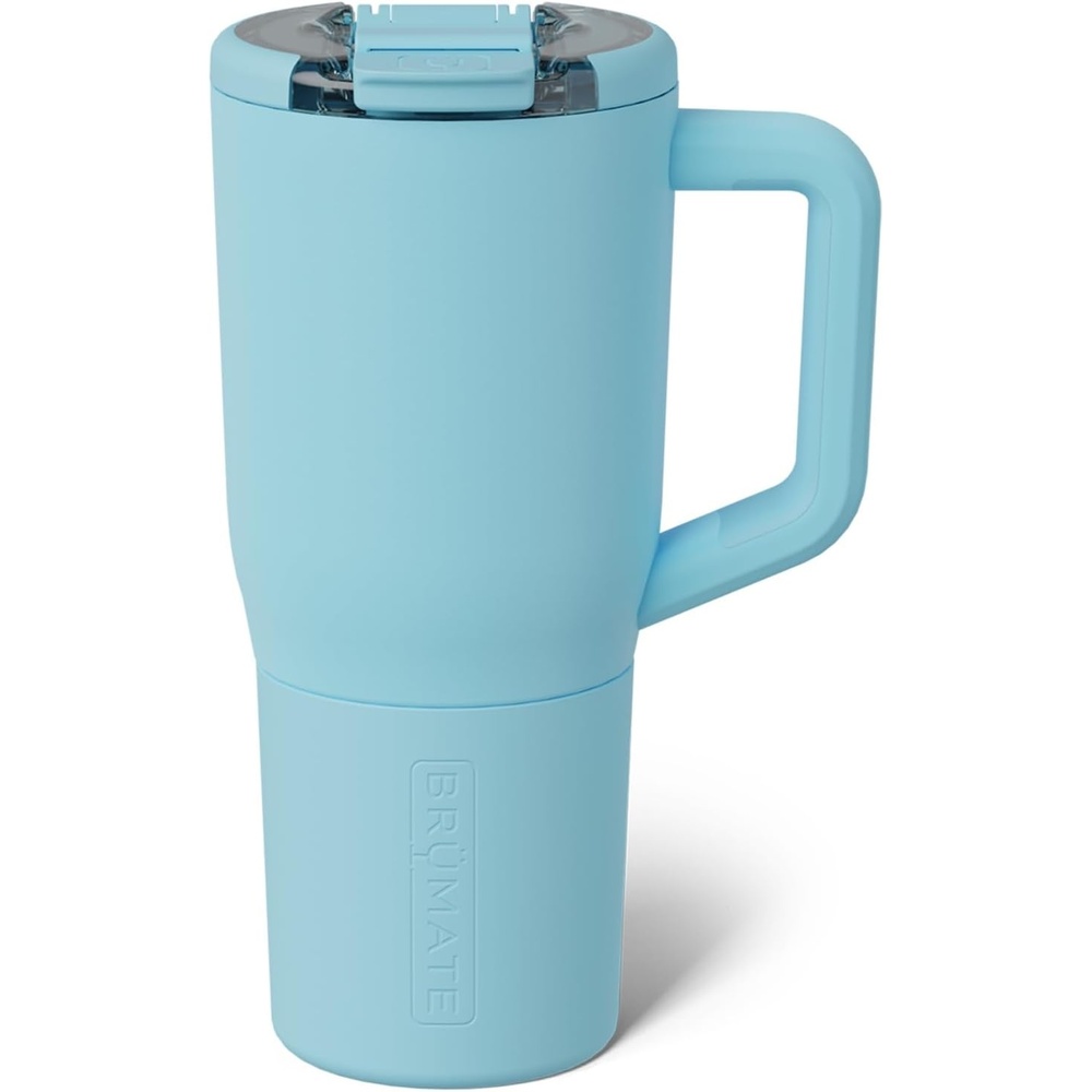 image:imageBrMate Mv 25oz 100 Leak Proof Insulated Coffee Mug with Handle amp Lid Stainless Steel Coffee Travel Mug Double Walled Coffee Cup Navy Polka DotsGlacier
